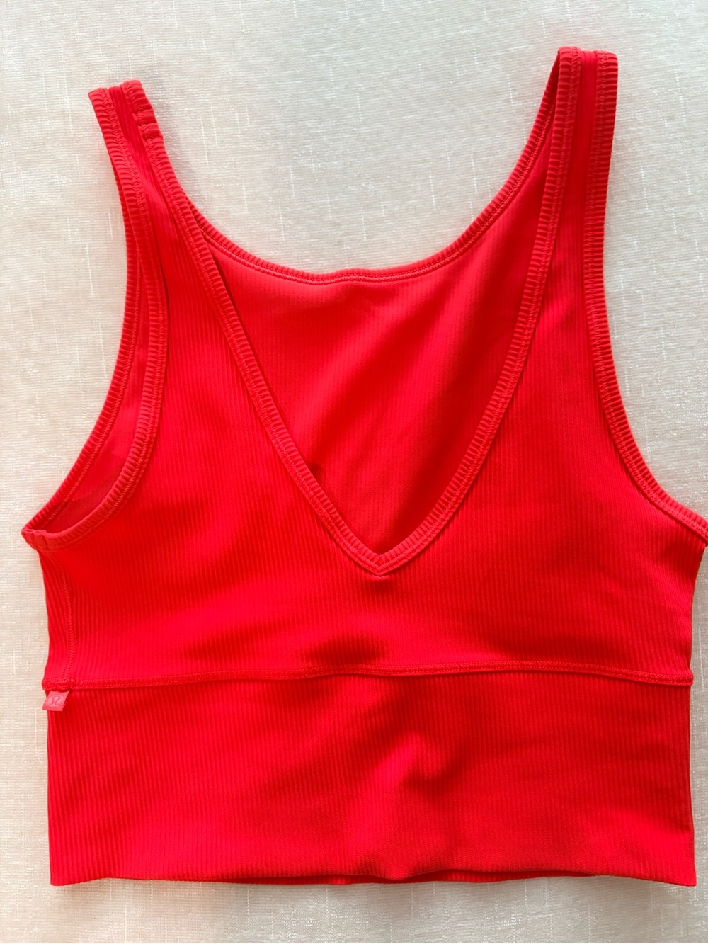 lululemon athletica Red Reversible Ribbed V-Neck Tank